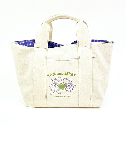 トムとジェリー バースデートートバッグ(パープル) ランチ トムジェリ