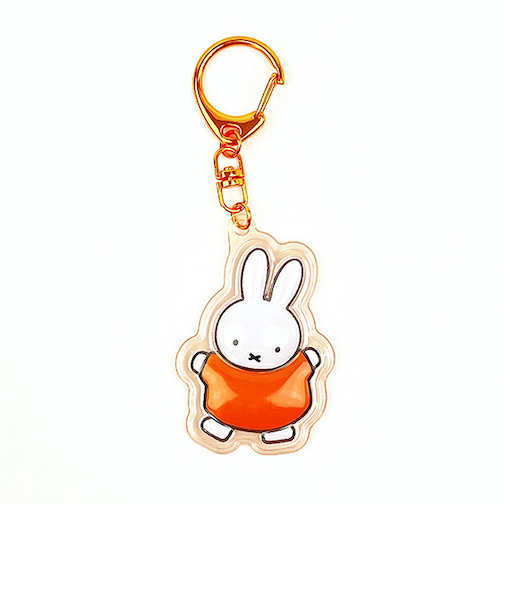 ミッフィー miffy ぷっくりったいキーホルダー (オレンジ)