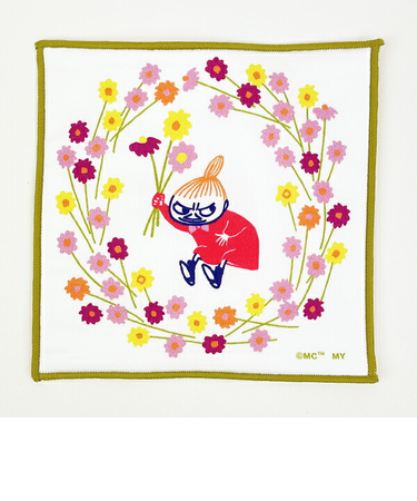 ムーミン リトルミイ ミニハンカチ(リースグリーン) タオル 日本製 MOOMIN