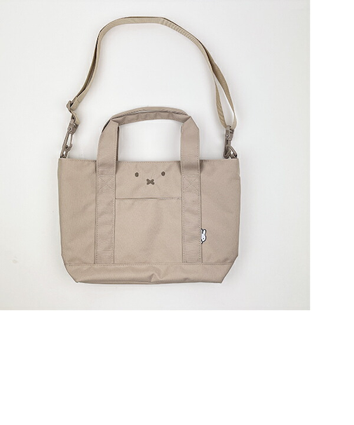 ミッフィー miffy フェイスミルクティー 横型トートバッグ