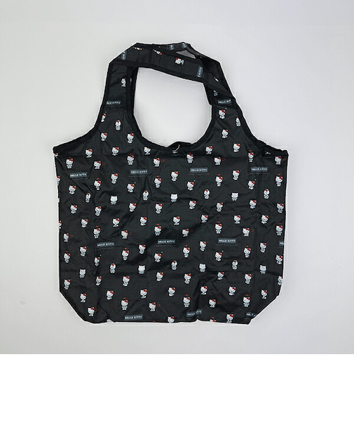 サンリオ ハローキティ モノグラム 折りたたみ保冷保温エコバッグ (ブラック) Sanrio