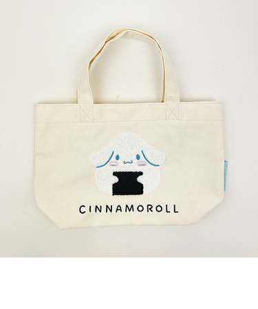 サンリオ シナモロール 帆布サガラ刺繍ミニトートバッグ おにぎりシリーズ シナモン  Sanrio