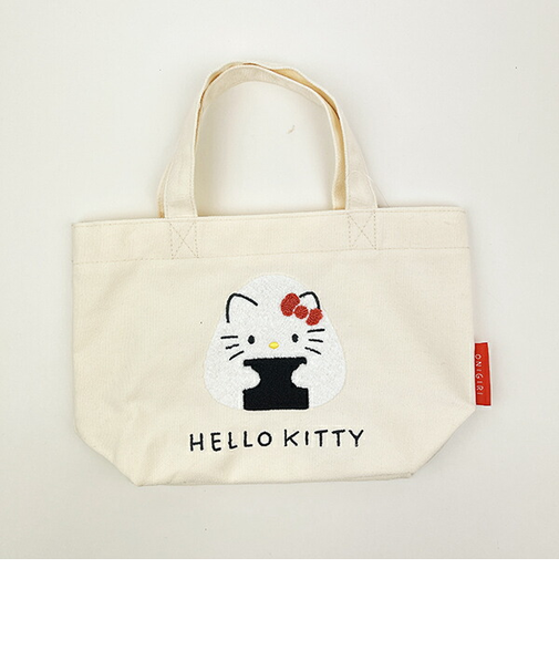 サンリオ ハローキティ 帆布サガラ刺繍ミニトートバッグ おにぎりシリーズ  Sanrio