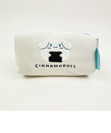 サンリオ シナモロール 帆布サガラ刺繍スクエアポーチ おにぎりシリーズ シナモン  Sanrio