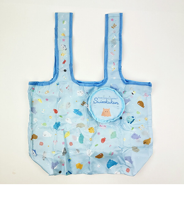 つぶらな瞳 つぶらな瞳の水族館 収納ポーチ付きエコバッグ