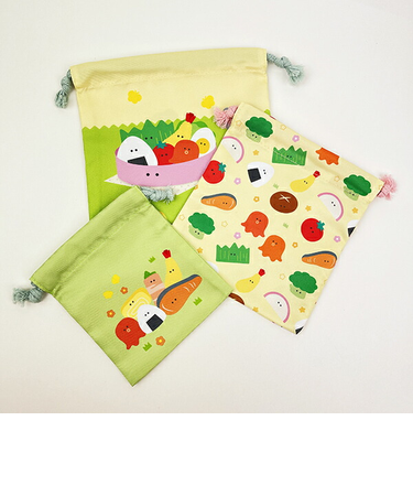 つぶらな瞳 つぶらな瞳のお弁当箱 巾着セット