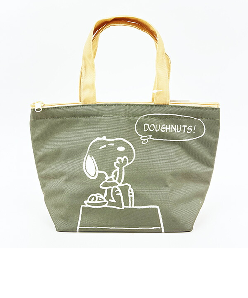 スヌーピー 保冷保温ミニトート カーキ ランチ お弁当 かばん SNOOPY