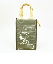 スヌーピー 保冷保温マチ付きトート S カーキ ランチ お弁当 かばん SNOOPY