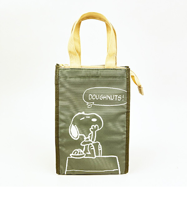 スヌーピー 保冷保温マチ付きトート S カーキ ランチ お弁当 かばん SNOOPY