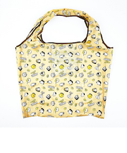 スヌーピー フェイス ポケット付きランチバッグ お買い物 かばん ベージュ SNOOPY