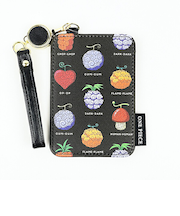 ワンピース 悪魔の実 リール付きパスケース 定期入れ 通勤通学 ブラック