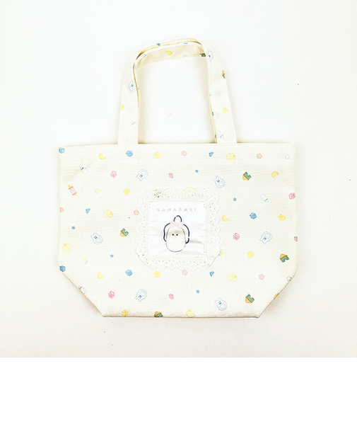 つぶらな瞳 つぶらな瞳のなまがき ランチトートバッグ (アイボリー)