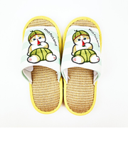 モフサンド mofusand スイカにゃんこ ジュート スリッパ (グリーン)