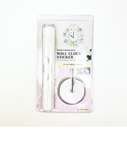 サンリオキャラクターズ ウォールクロックステッカー 時計 Sanrio 日本製