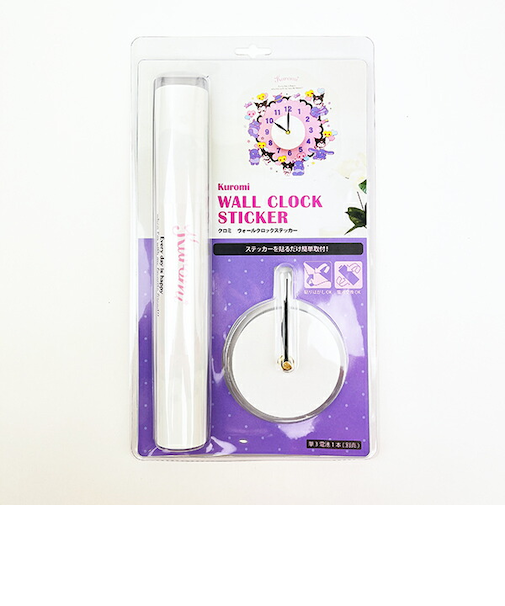 サンリオ クロミ ウォールクロックステッカー 時計 日本製 Sanrio