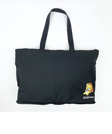 リラックマ 折りたたみトートバッグ ブラック