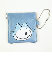 11ぴきのねこ バネポーチ フェイス （ブルー） 小銭入れ