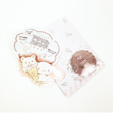 サンリオ シナモロール クリップ付きアクリルスタンド アイス 文具 シナモン Sanrio