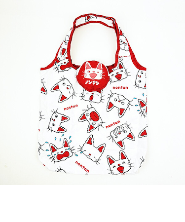 ノンタン にんにん エコバッグ (レッド)