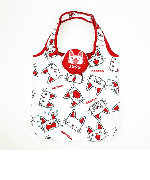 ノンタン にんにん エコバッグ (レッド)