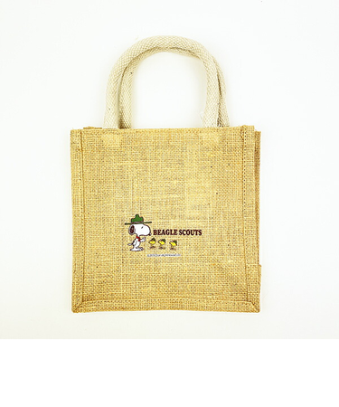 スヌーピー ジュートバッグ S ロゴビーグルスカウト かばん トートバッグ SNOOPY