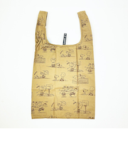 スヌーピー RE-PET マルシェバッグ エコバッグ かばん ブラウン SNOOPY