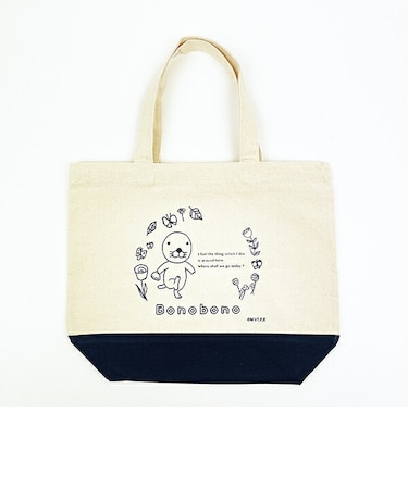 ぼのぼの 塗り絵バイカラー ミニトート バッグ ランチ