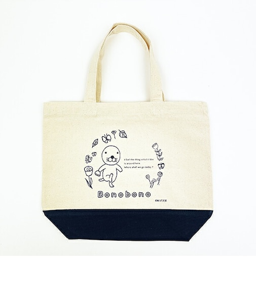 ぼのぼの 塗り絵バイカラー ミニトート バッグ ランチ