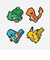 ポケットモンスター 集合(ピカチュウ＆初代御三家) アートパネル ピクセル インテリア ポケモン 日本製