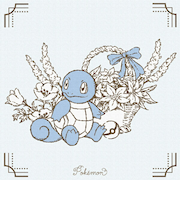 ポケットモンスター ゼニガメ アートパネル  ボタニカル インテリア ポケモン 日本製
