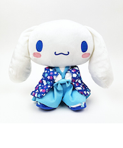 サンリオ シナモロール 千鳥着物 M ぬいぐるみ ブルー