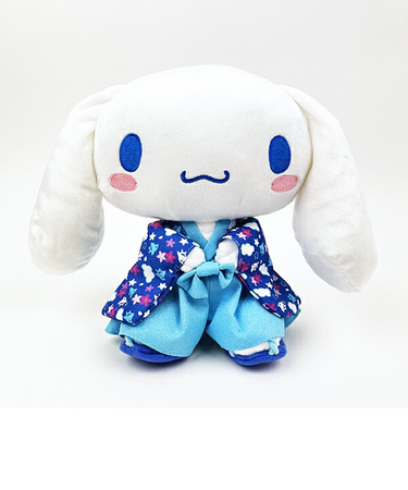 サンリオ シナモロール 千鳥着物 M ぬいぐるみ ブルー