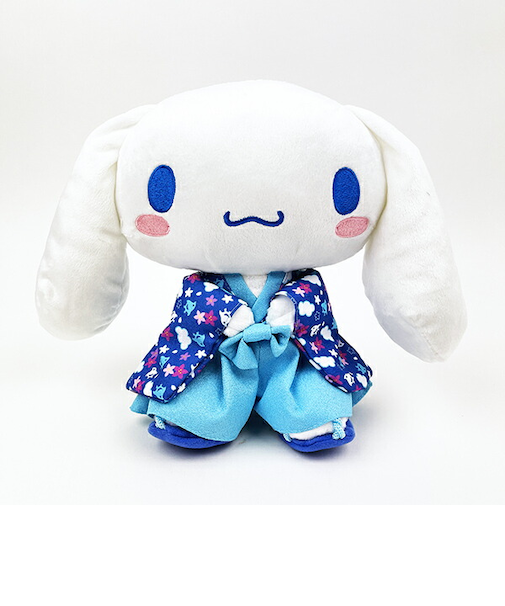 サンリオ シナモロール 千鳥着物 M ぬいぐるみ ブルー