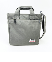 スヌーピー ボトルインショルダー 保冷ポケット付き ねそべり ショルダーバッグ かばん グレー SNOOPY