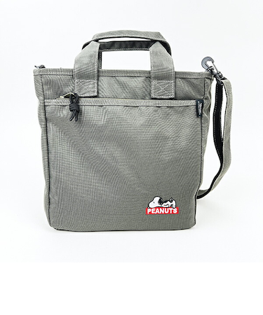 スヌーピー ボトルインショルダー 保冷ポケット付き ねそべり ショルダーバッグ かばん グレー SNOOPY