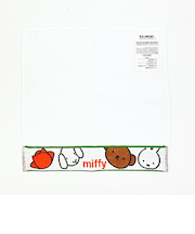 ミッフィー miffy ミニタオル (ホワイト) ハンカチ  西川