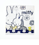 ミッフィー miffy だっこ ミニタオル (ネイビー) ハンカチ  西川