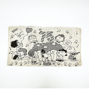 スヌーピー のびのびピローケース 75thケーキ ブラウン 枕カバー 寝具 パイル地 75th SNOOPY