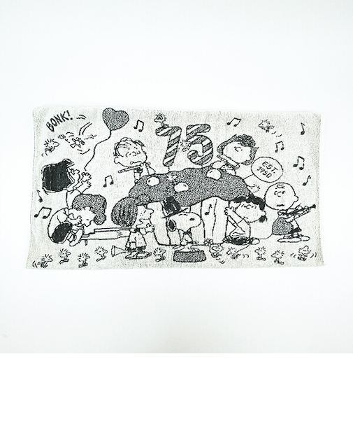 スヌーピー のびのびピローケース 75thケーキ グレー 枕カバー 寝具 パイル地 75th SNOOPY