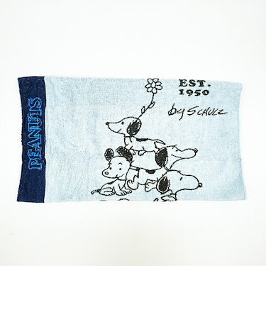 スヌーピー のびのびピローケース 75thツリー ブルー 枕カバー 寝具 パイル地 75th SNOOPY