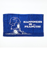 スヌーピー のびのびピローケース Happiness ネイビー 枕カバー 寝具 パイル地 SNOOPY