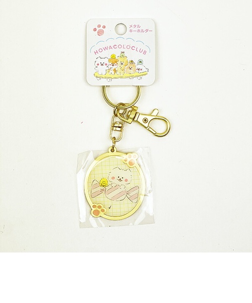 ほわころくらぶ メタルキーホルダー ほわころちゃん ピンク