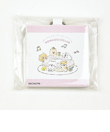 ほわころくらぶ キャンバスキーホルダー ドーナツ ホワイト