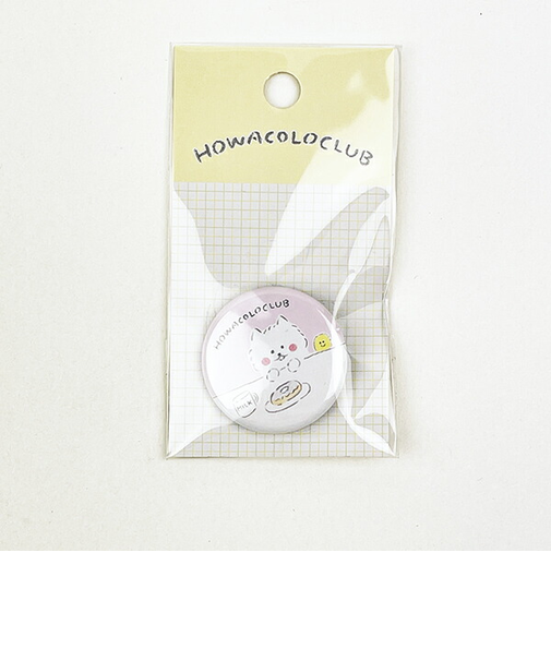 ほわころくらぶ 缶バッジ ドーナツ 32mm ピンク