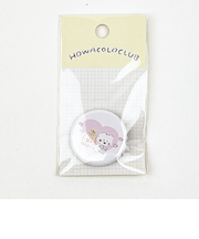 ほわころくらぶ 缶バッジ ハート 32mm ホワイト