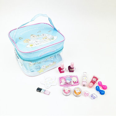 ほわころくらぶ ビニールバニティメイクバッグ ブルー キッズ