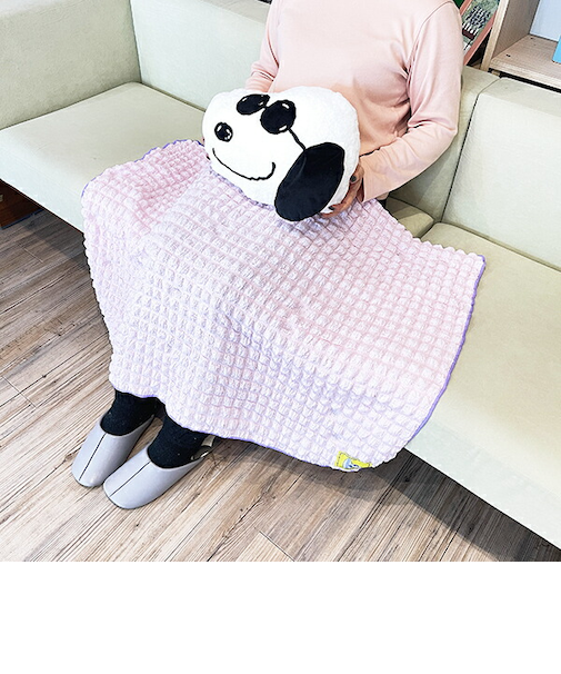 スヌーピー ジョー・クール クッションinブランケット ピンク 寝具 SNOOPY 西川