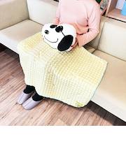 スヌーピー ジョー・クール クッションinブランケット イエロー 寝具 SNOOPY 西川