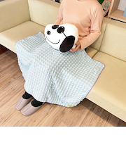 スヌーピー ジョー・クール クッションinブランケット ブルー 寝具 SNOOPY 西川