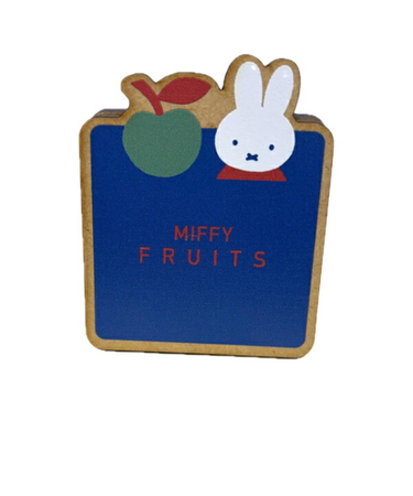 ミッフィー miffy ダイカットメモスタンド (ブルー) ウッドクリップ MIFFY FRUITS 日本製